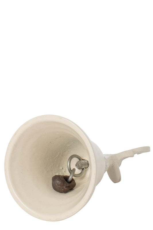 Decorative Bell Jar Deer Aluminium Off-White