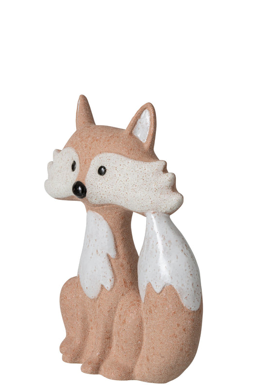 Fox Stoneware Apricot/White Large