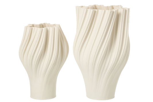 Vase 3d Printing Stoneware White Large