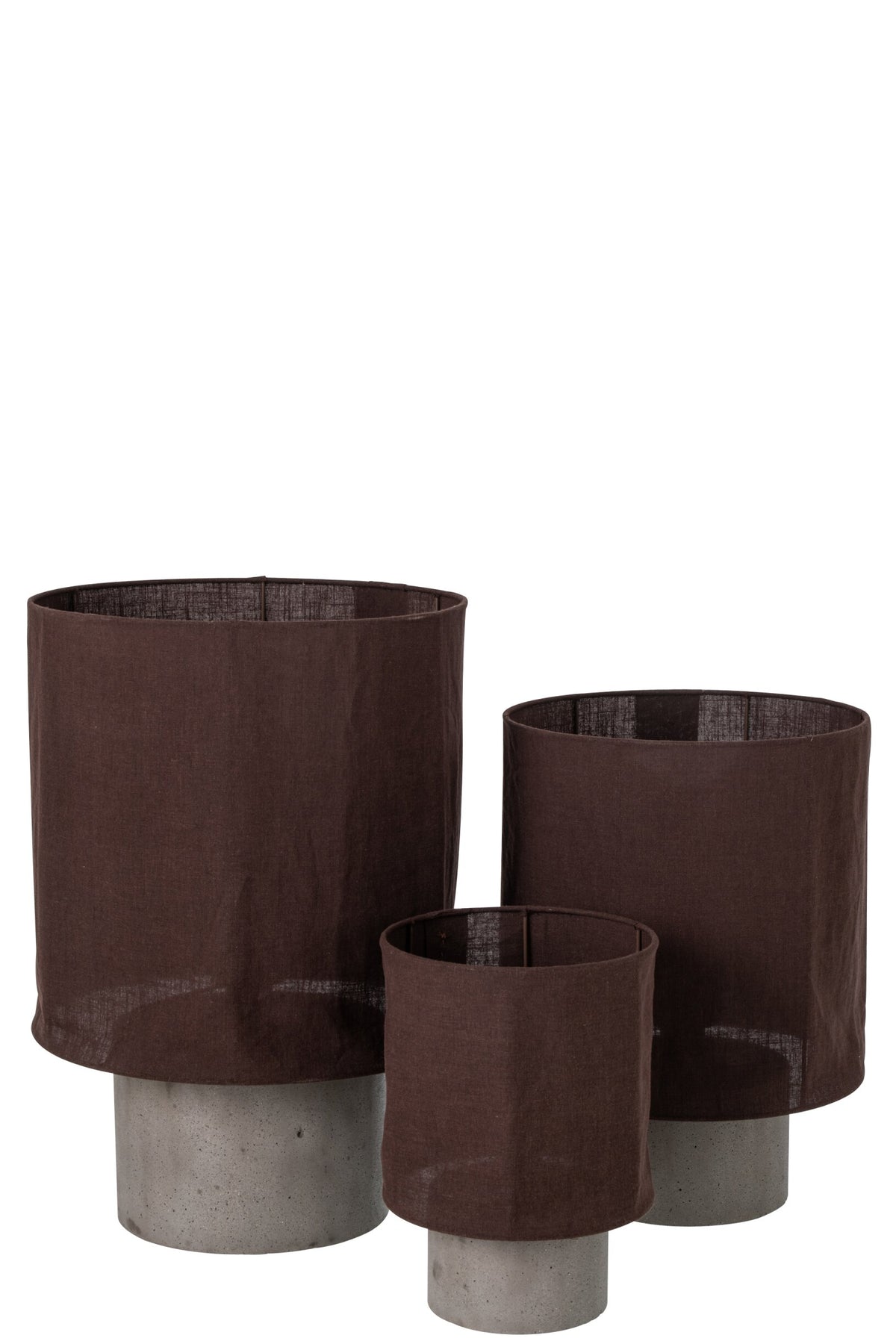 Large brown cement table lamp