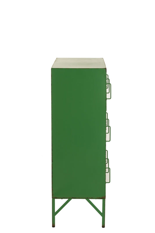 Cupboard 9doors Metal Green