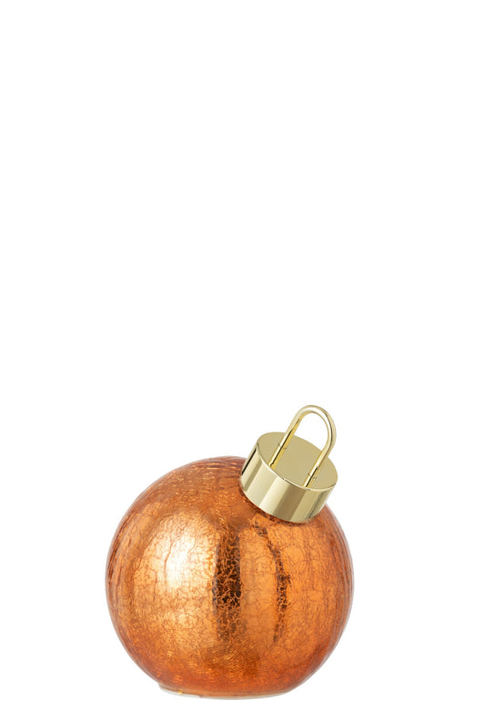 Ball LED Glass Orange Small