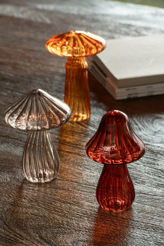 Mushroom Glass Multi Assortment Of 4