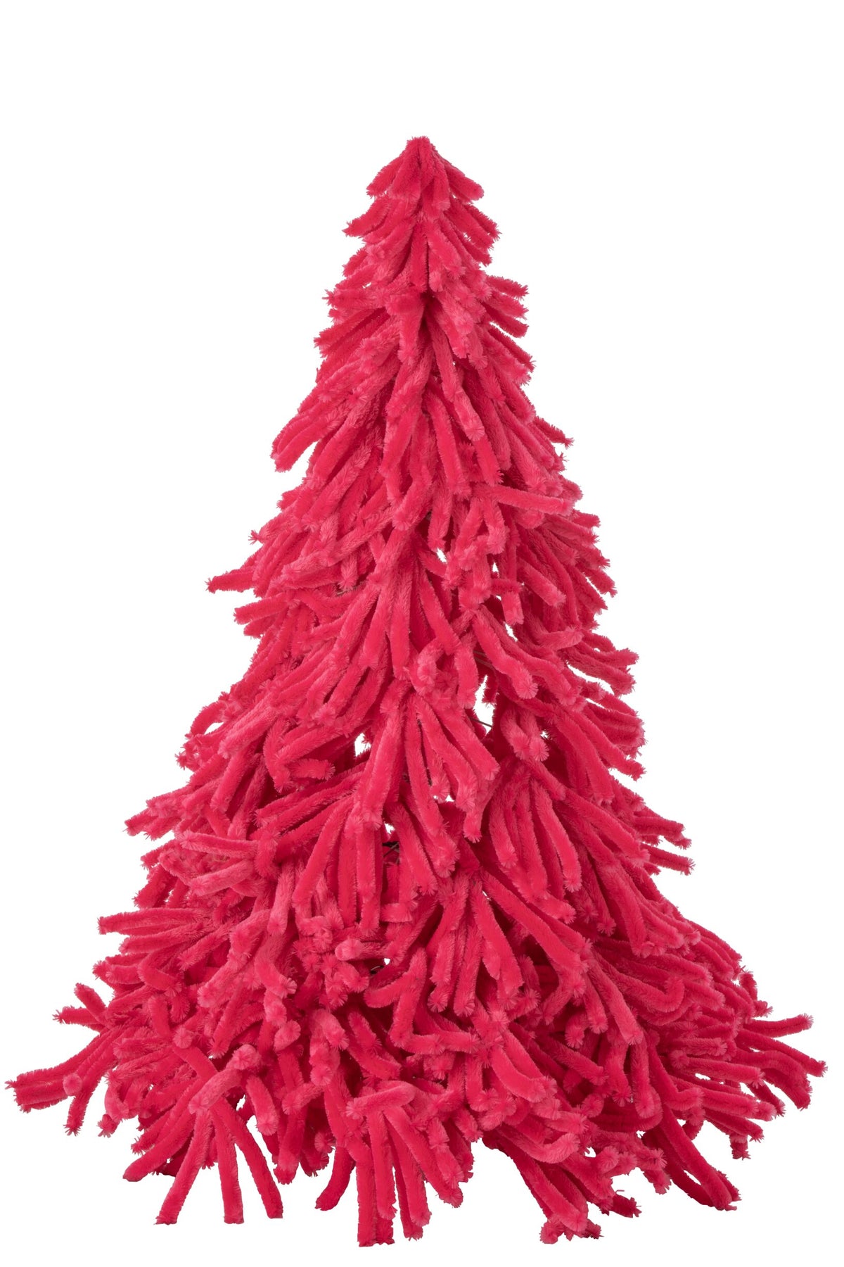 Christmas Tree Fluffy Polyester Fuchsia Large