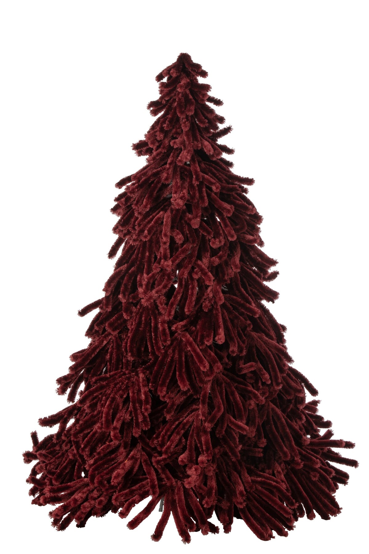 Christmas Tree Fluffy Polyester Burgundy Large