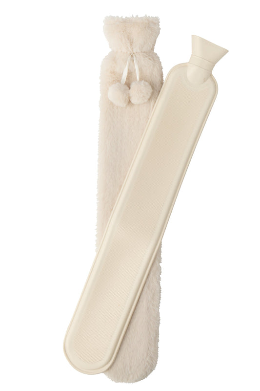 Hot Water Bottle Long Rubber Off-White/Beige Assortment Of 3