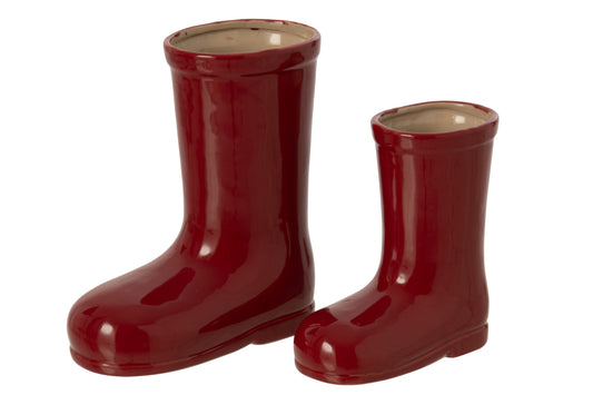 Boot Porcelain Dark Red Large