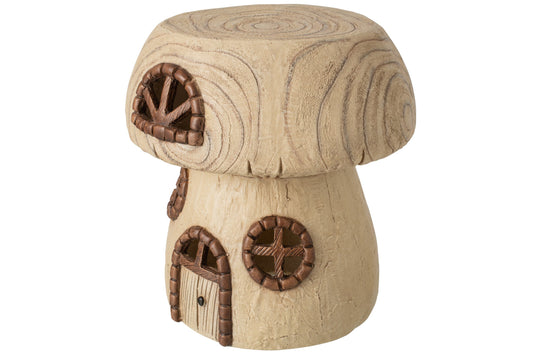 Side Table Mushroom + House Magnesium Natural/Brown