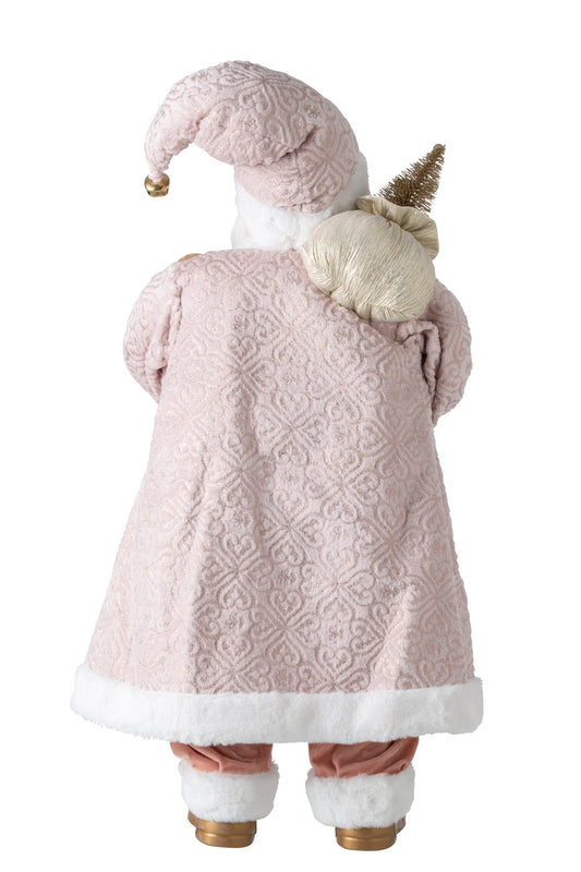 Santa Claus Synthetic Light Pink Large
