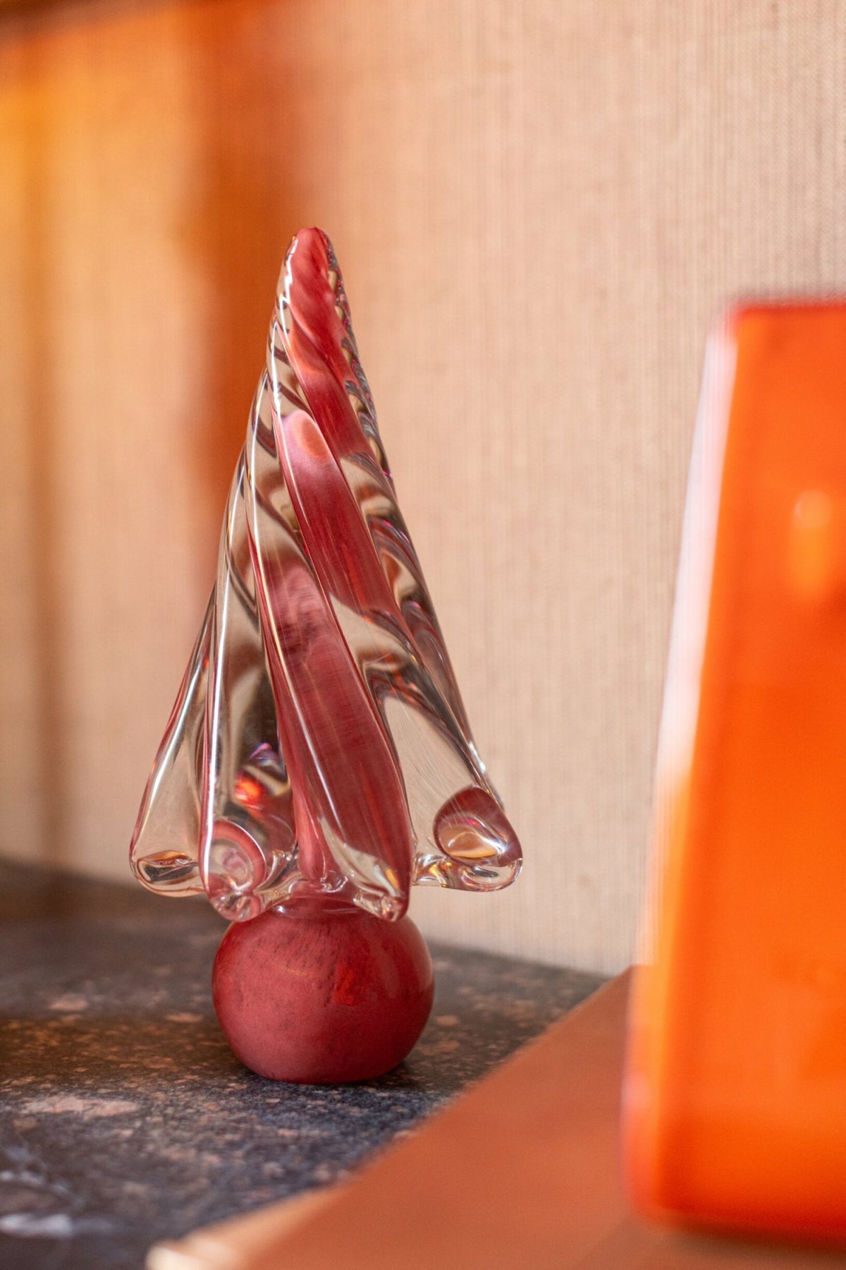 Christmas Tree Glass Christmas Red