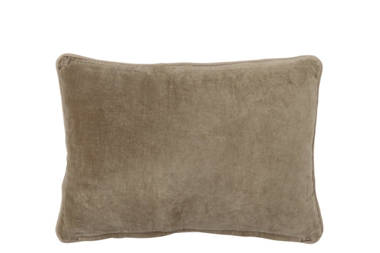 Cushion Flowers + Leaves Rectangle Cotton Light Green