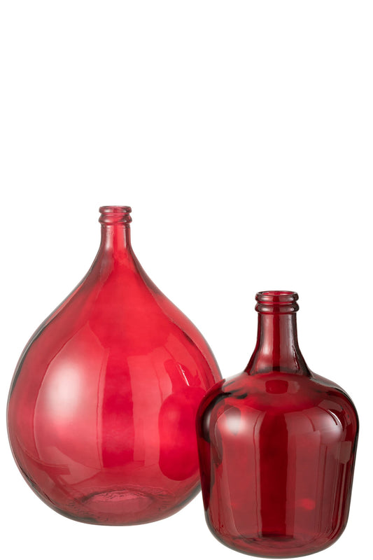 Vase Glass Red Large