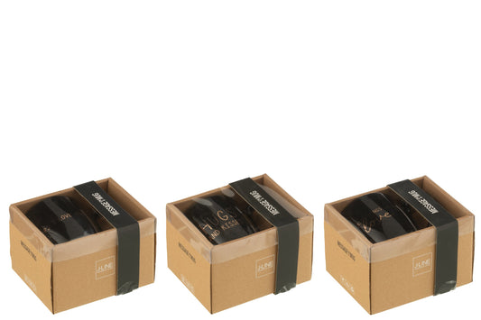 Mok love keramiek zwart assortiment van 3
