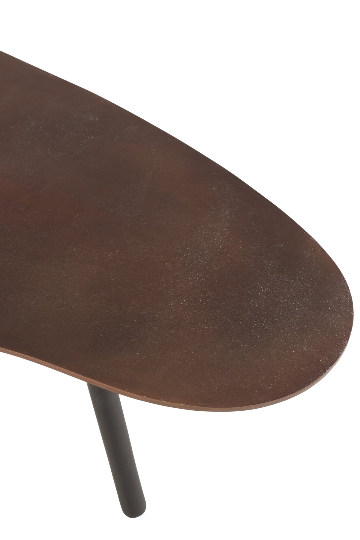 Coffee Table Drop Aluminium/Iron Brown Small