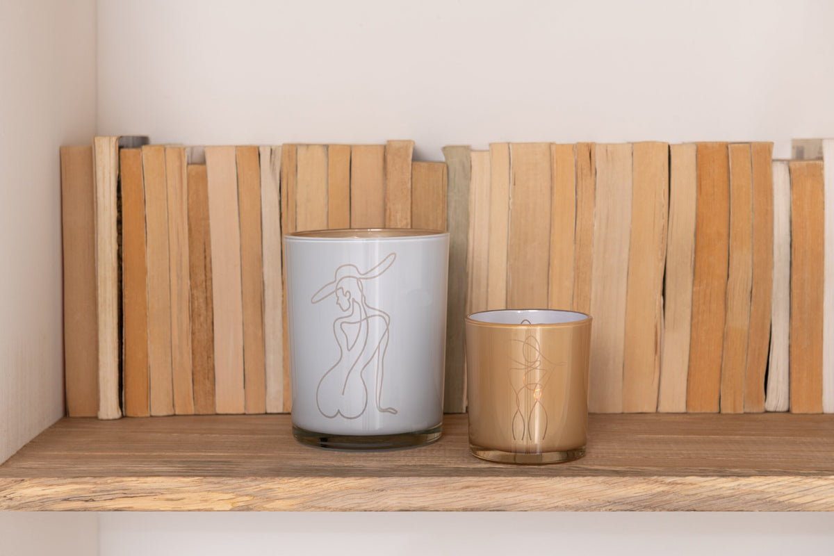 Windlicht Vrouw Glas Mix Medium Assortiment Van 2