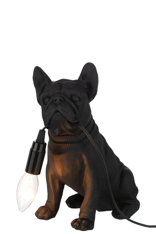 Lamp bulldog poly black