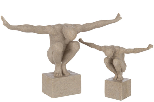 Sportsman On Base Marble Poly Sand Large