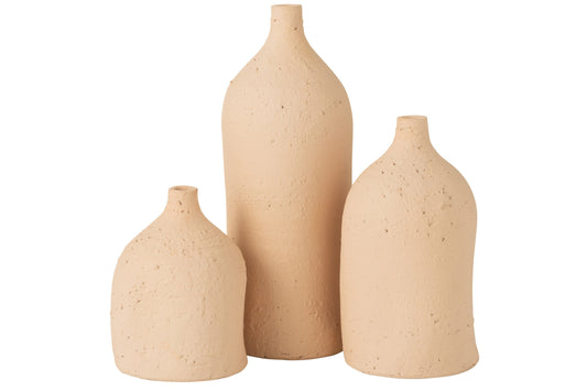 Vase Enya Bottle Ceramic Beige Large