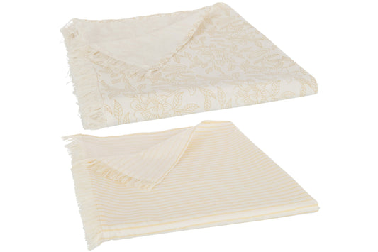 Tablecloth Indi Textile Beige Assortment Of 2