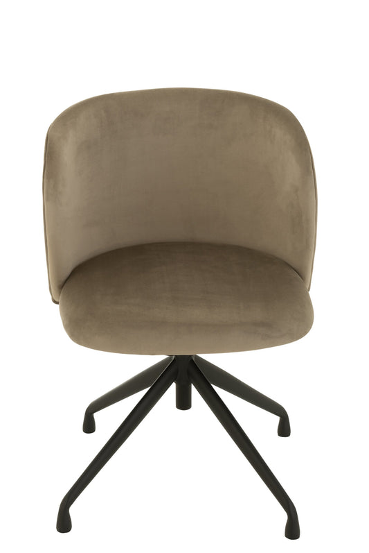 Chair Turn/Up/Down Velvet Dark Grey