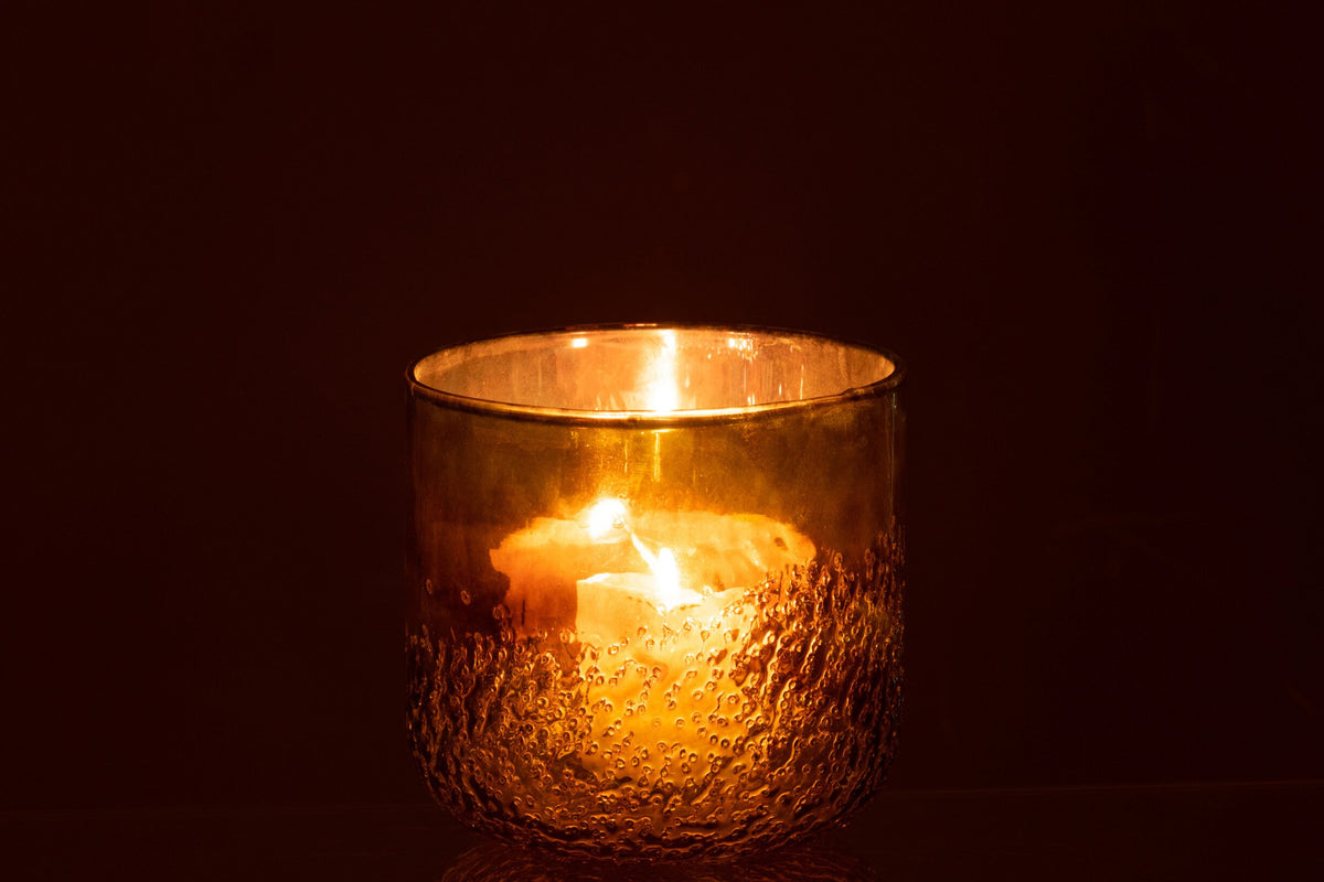 Windlicht Spiegel Groen Glas Medium