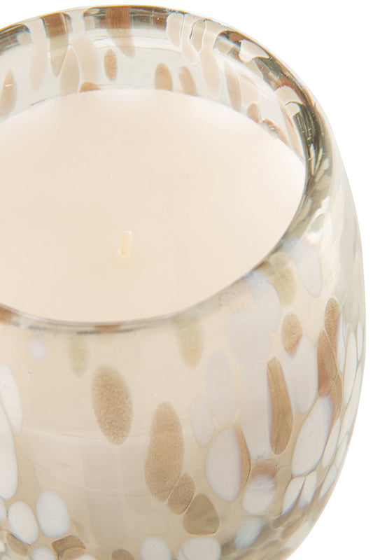 Geurkaars Mia Wit/Mix Glas Small