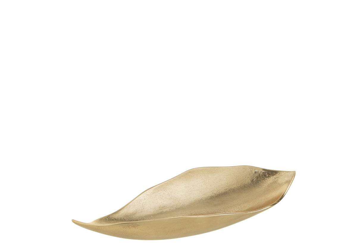Plateau Blad Aluminium Gold Small