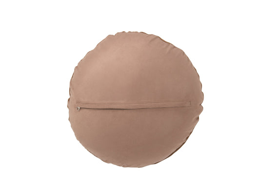 Cushion Round Leather Camel