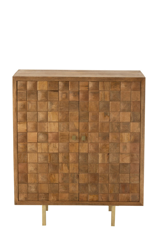 Cupboard Nino Metal/Mango Wood Natural/Gold