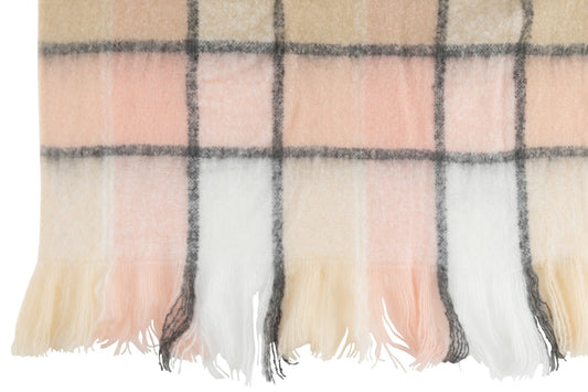 Throw Tiles Polyester Beige/Pink