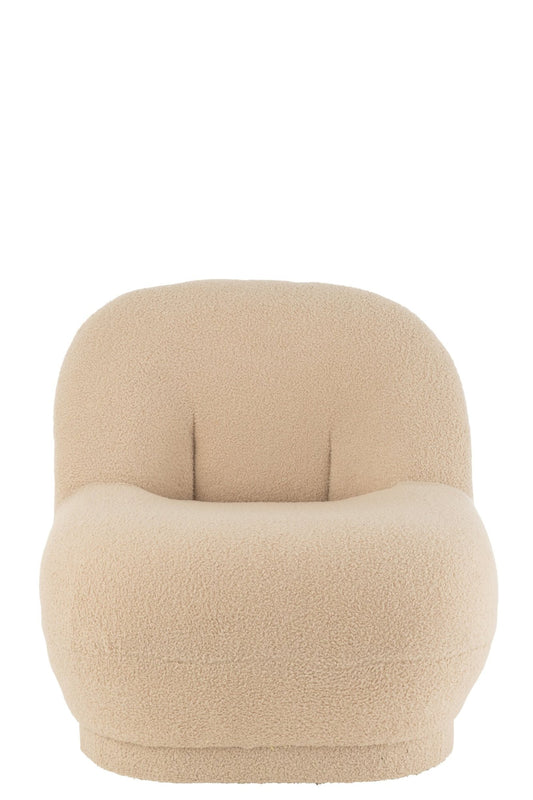 Stool Teddy Bouclé Warm Beige