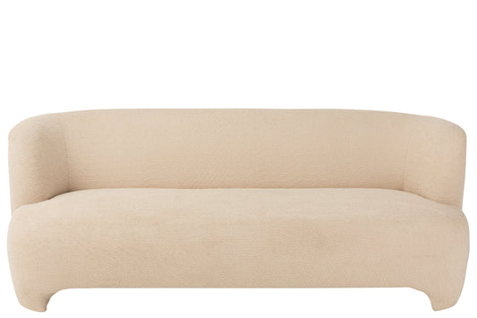Seat 2/3-Person Knitted Textile/Wood White