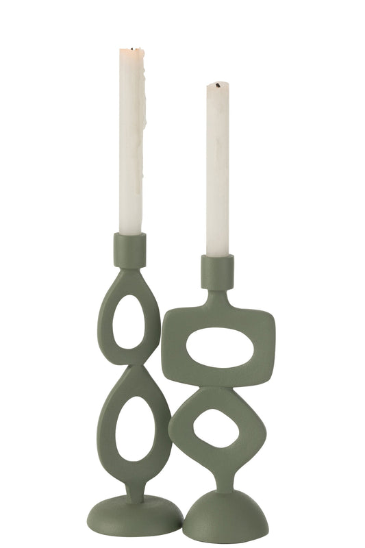 Kaarshouder Ringen Aluminium Groen Assortiment Van 2