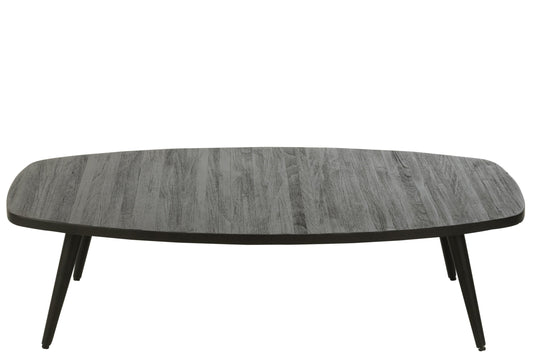 Coffee Table Rectangular Recycle Teak Black