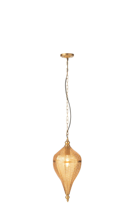 Hanglamp druppel metaal goud klein