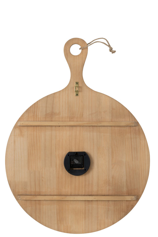 Wall Clock Plan Pinewood Natural Large