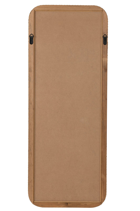 Mirror Rectangle Fir Wood/Glass Natural