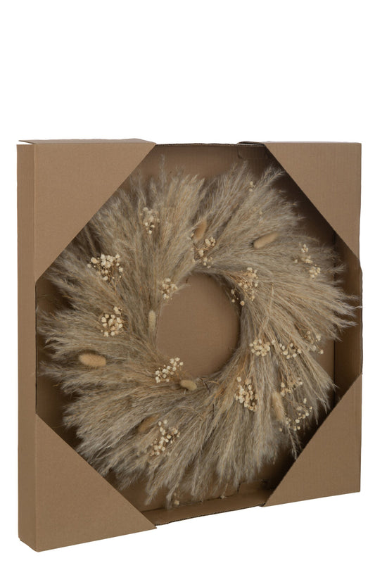 Wreath Dried Plants/Flowers Natural Large