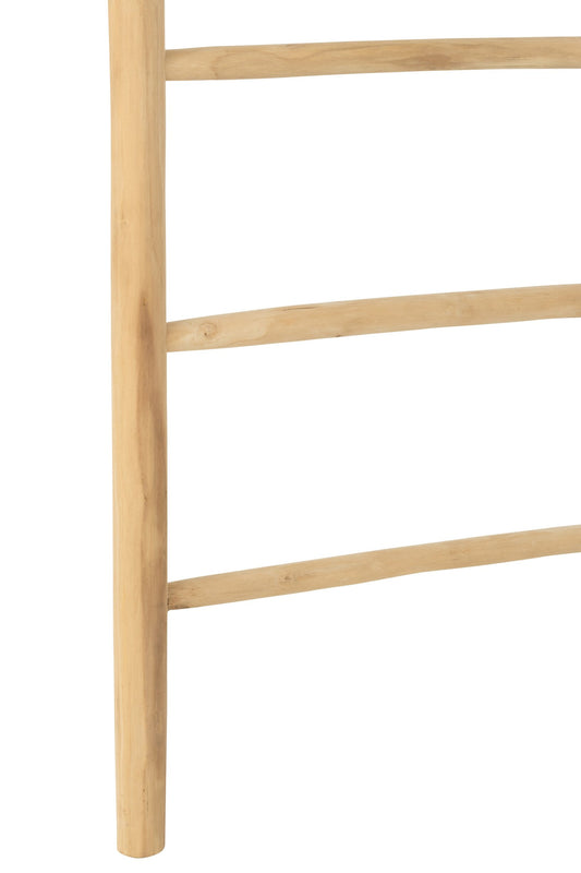 Ladder 5 Steps Teak Wood Natural