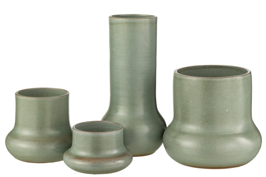 Vase Organic Ceramic Grey Blue