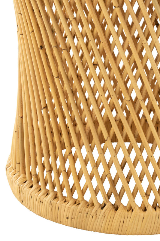 Side Table Cylindrical Ratten Natural
