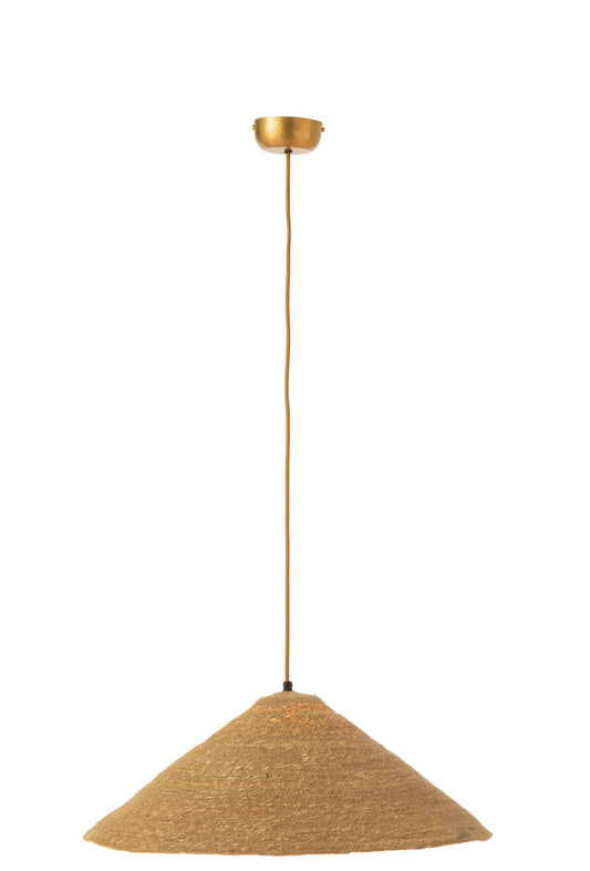 Hanglamp hoed Moonj gras naturel klein