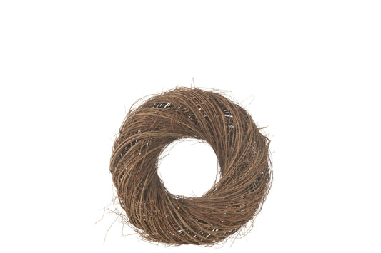 Wreath Round Twig Willow Natural Small