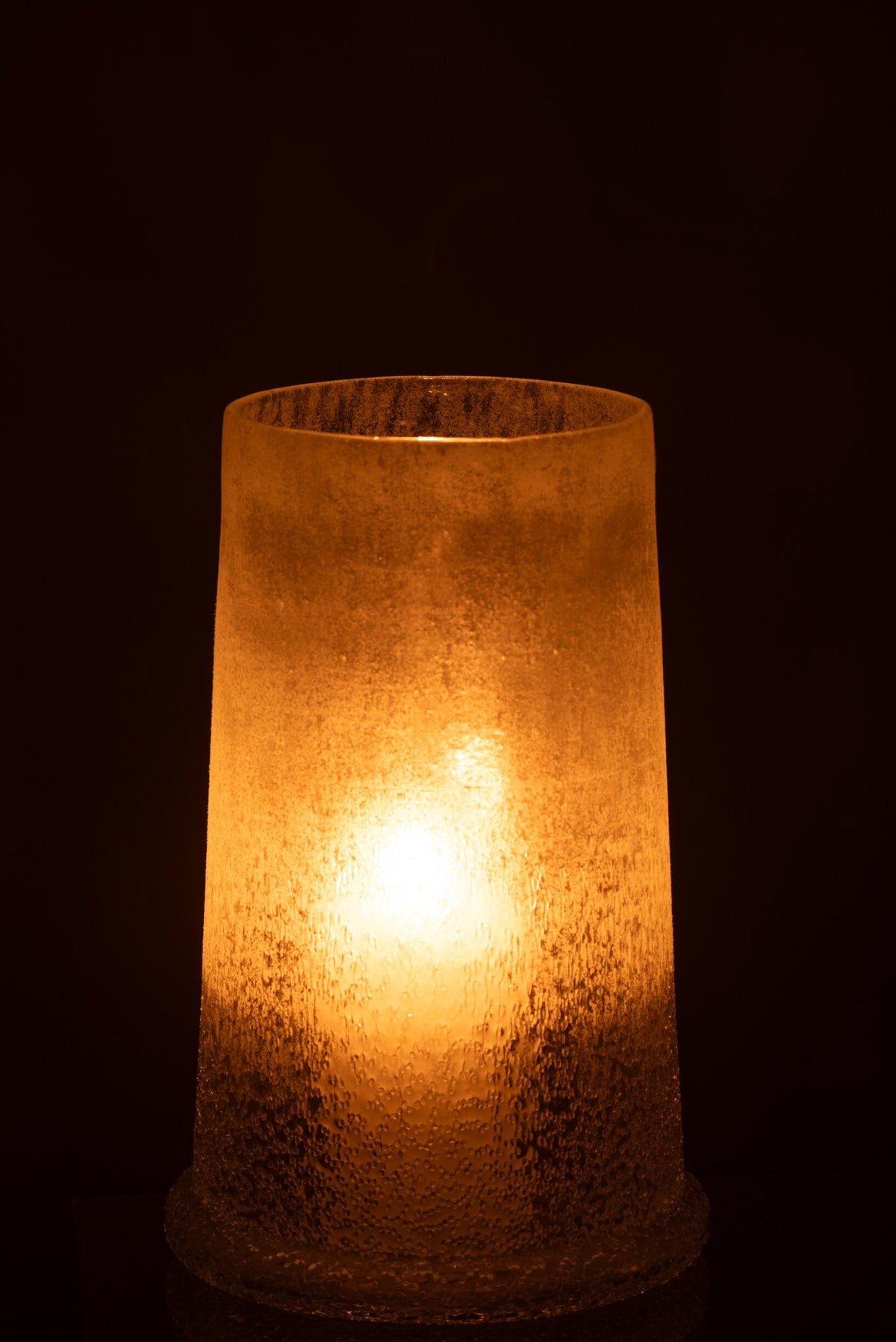 Windlicht Suiker Glas Wit Large
