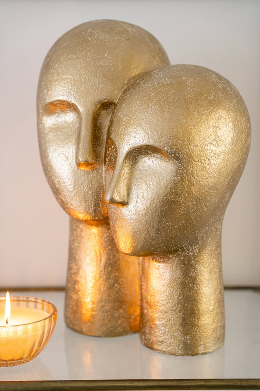 Head Couple Resin Gold