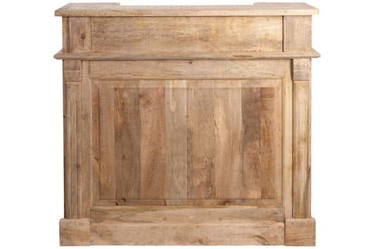 Bar Cabinet 2 Drawers Rectangular Wood Natural