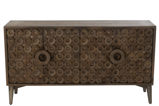 Buffet 4 Doors Mango Wood/Mdf Brown