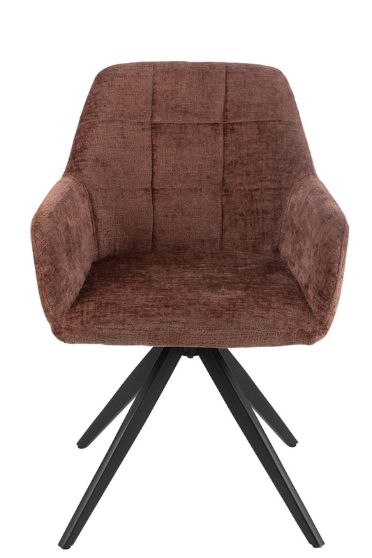 Chair Louna Iron/Acrylic Brown