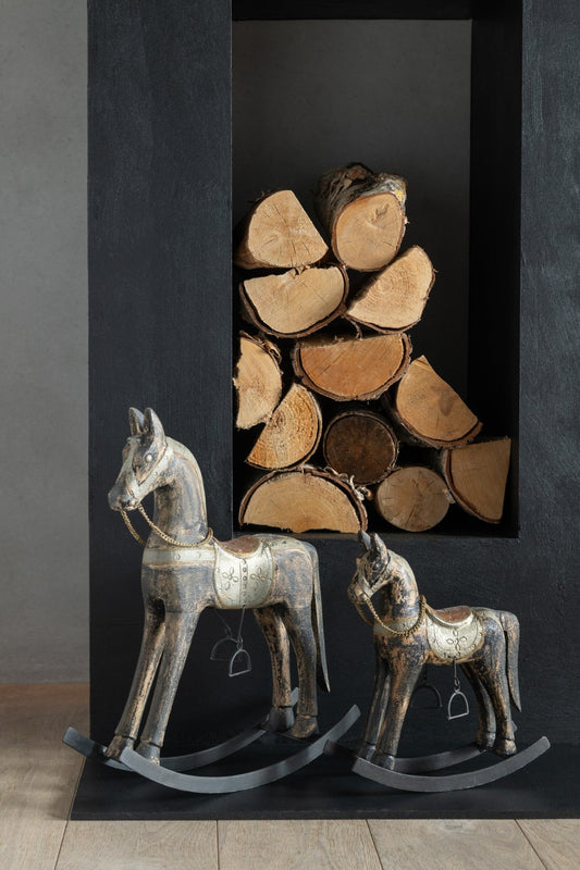 Rocking Horse Topo Mango Wood/Metal Mix Small