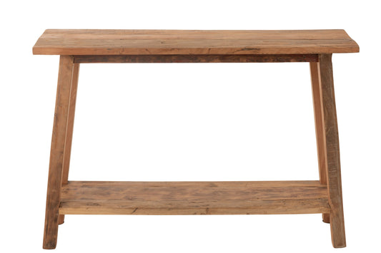 Console Square Recycled Wood Natural
